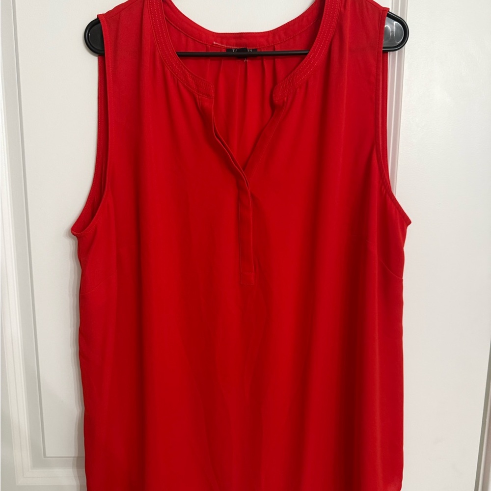 Talbots Vibrant Red Sleeveless Blouse